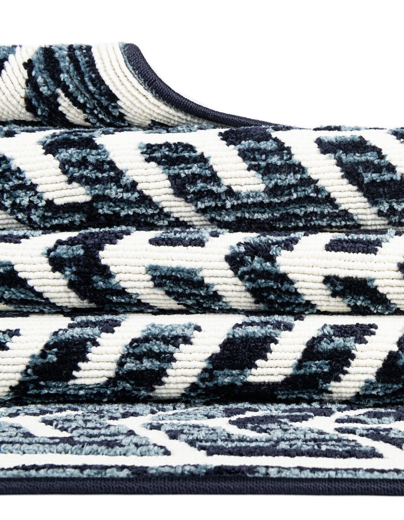 Catalina Cove Outdoor Collection Area Rug - Newport Rectangle Navy Blue lifestyle 18