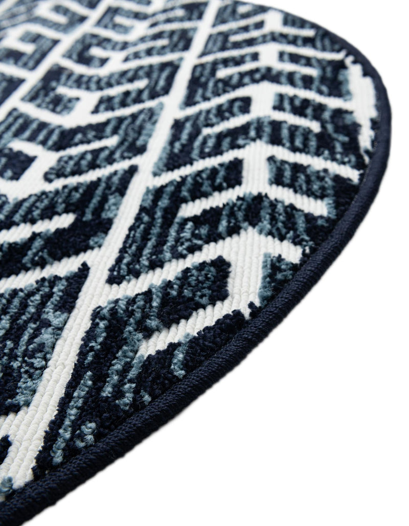 Catalina Cove Outdoor Collection Area Rug - Newport Round Navy Blue lifestyle 39