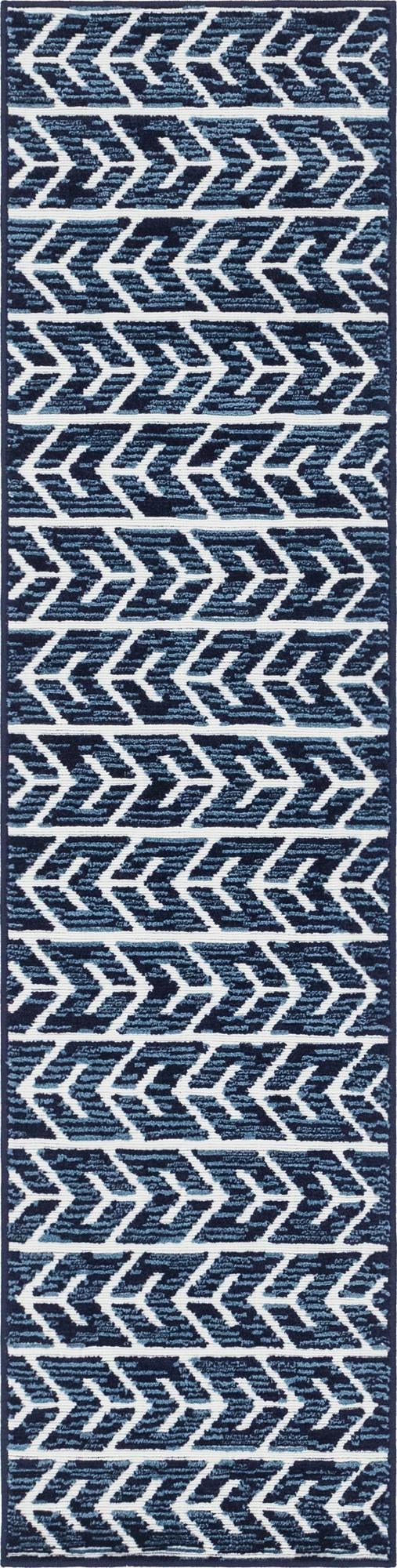 Catalina Cove Outdoor Collection Area Rug - Newport Runner Navy Blue lifestyle 21