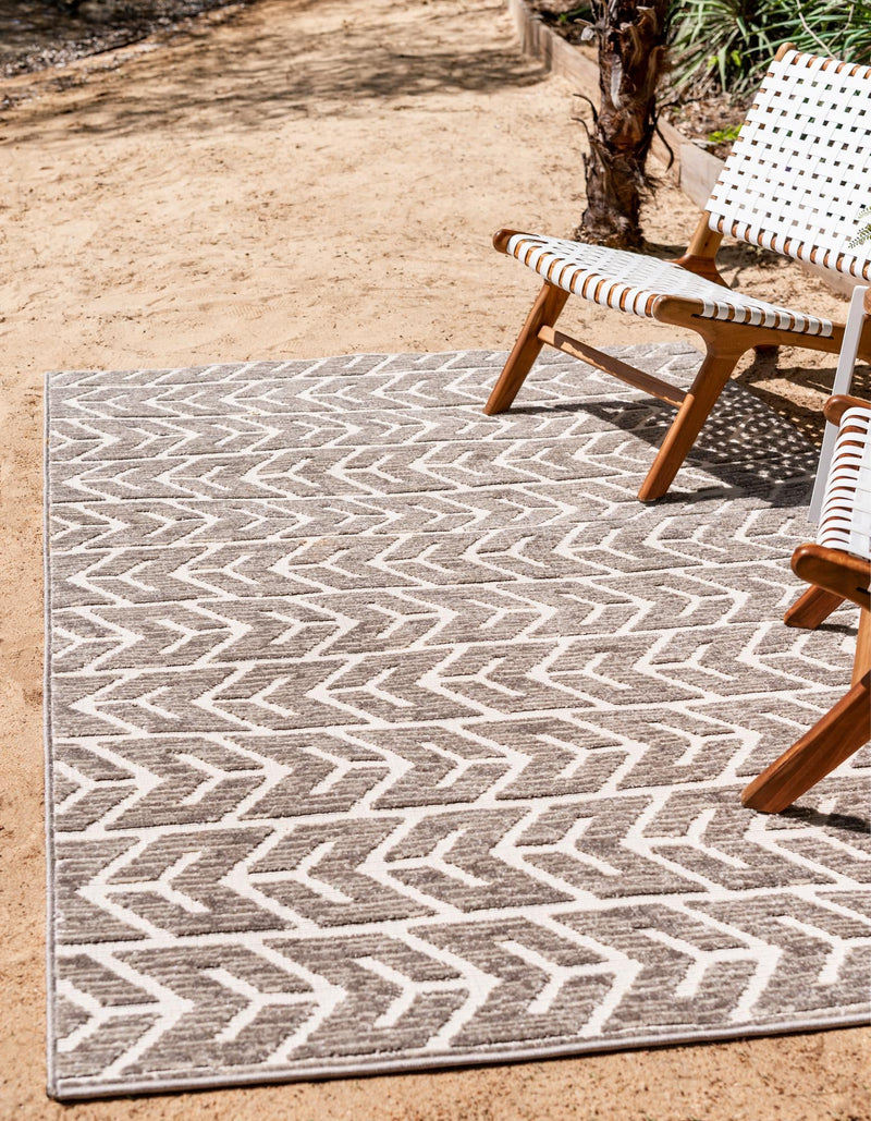 Catalina Cove Outdoor Collection Area Rug - Newport Rectangle Beige lifestyle 3