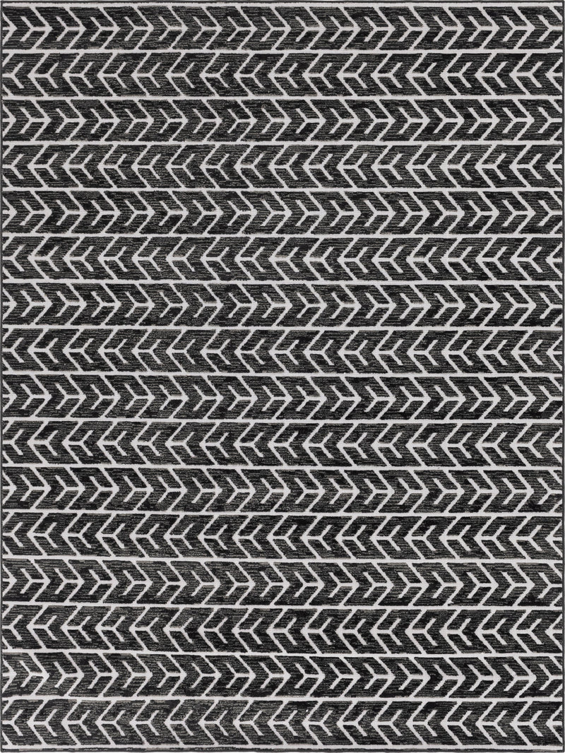 Catalina Cove Outdoor Collection Area Rug - Newport Rectangle Black lifestyle 2