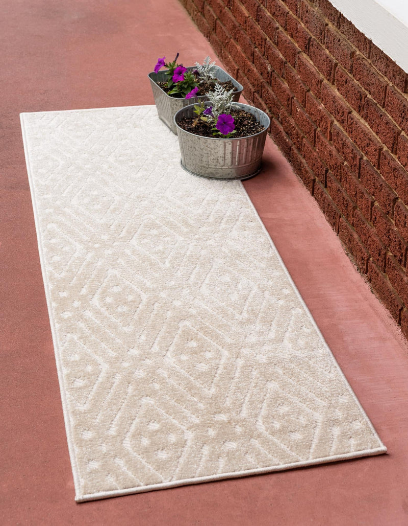 Catalina Cove Outdoor Collection Area Rug - Laguna Runner Beige lifestyle 46