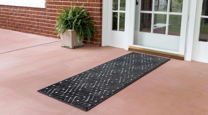 Catalina Cove Outdoor Collection Area Rug - Laguna Runner Black lifestyle 61