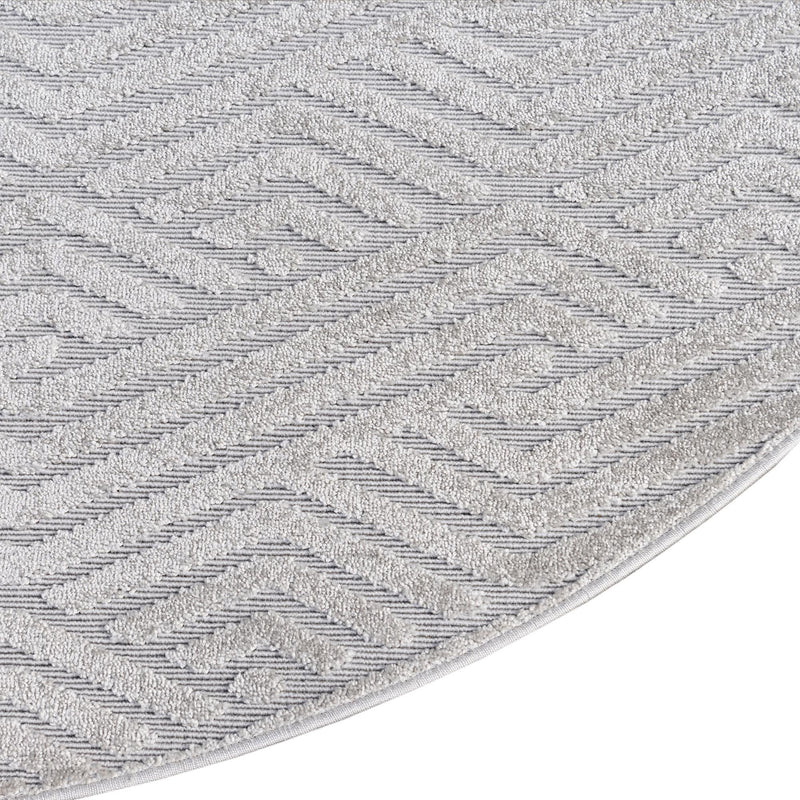 Catalina Cove Outdoor Collection Area Rug - Malibu Round Gray lifestyle 61