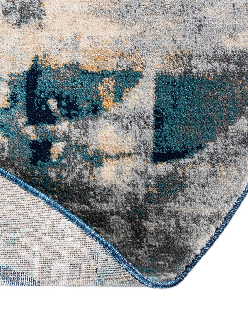 Celestial Haven Collection Area Rug - Celestia Round Navy Blue lifestyle 25