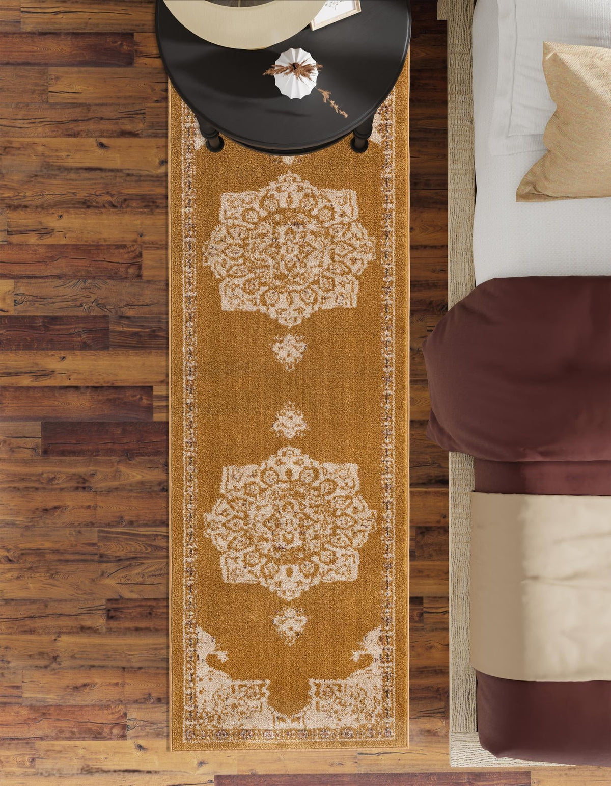 Eden Oasis Collection Area Rug - Tranquility (Yellow) Runner Yellow lifestyle 56