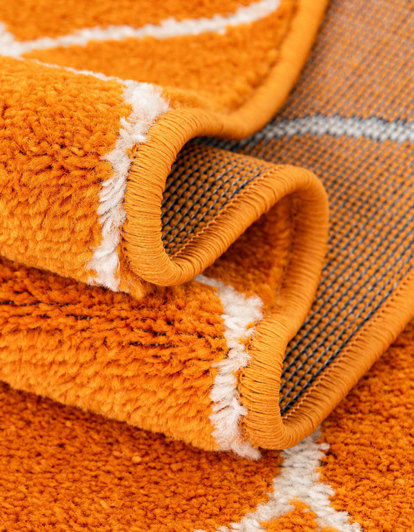 Lattice Garden Collection Area Rug - Pergolatown (Orange) Rectangle Orange lifestyle 20