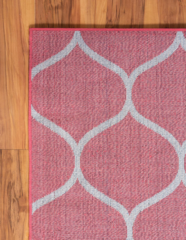 Lattice Garden Collection Area Rug - Pergolatown (Pink) Runner Pink lifestyle 7