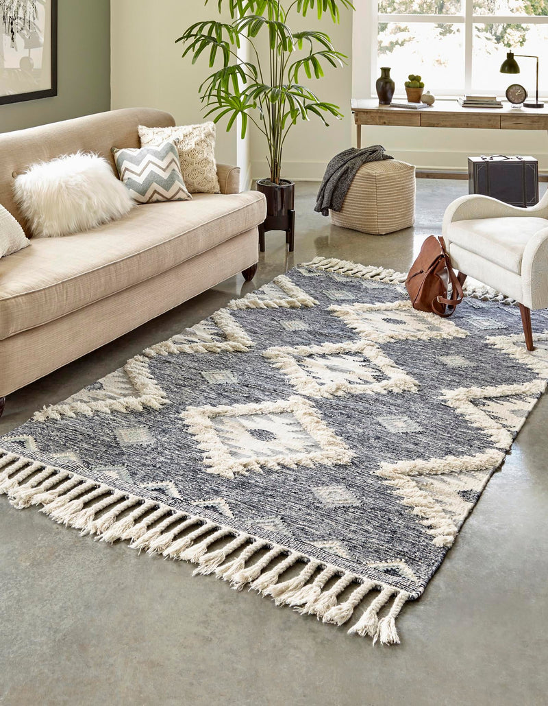 Sedona Sands Collection Area Rug - Canyon Rectangle Dark Blue lifestyle 6