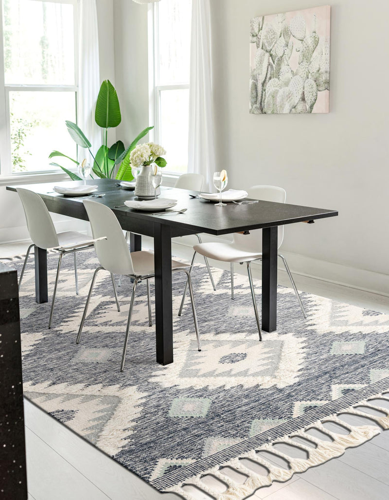 Sedona Sands Collection Area Rug - Canyon Rectangle Dark Blue lifestyle 10