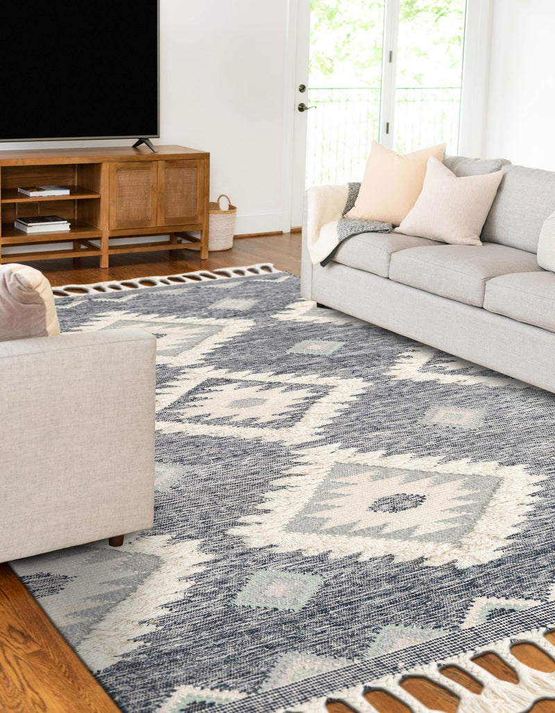 Sedona Sands Collection Area Rug - Canyon Rectangle Dark Blue lifestyle 18