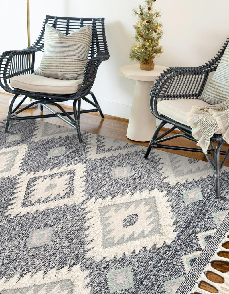 Sedona Sands Collection Area Rug - Canyon Rectangle Dark Blue lifestyle 22