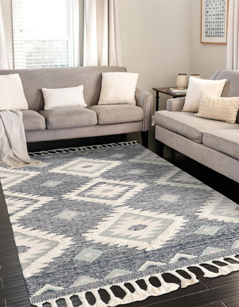 Sedona Sands Collection Area Rug - Canyon Rectangle Dark Blue lifestyle 38