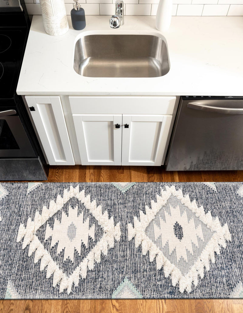 Sedona Sands Collection Area Rug - Canyon Runner Dark Blue lifestyle 134