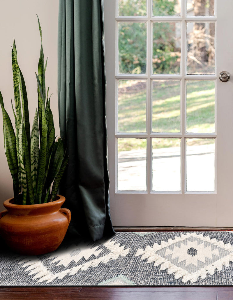Sedona Sands Collection Area Rug - Canyon Runner Dark Blue lifestyle 140