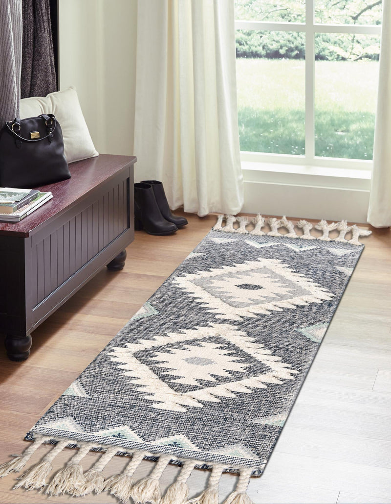Sedona Sands Collection Area Rug - Canyon Runner Dark Blue lifestyle 146