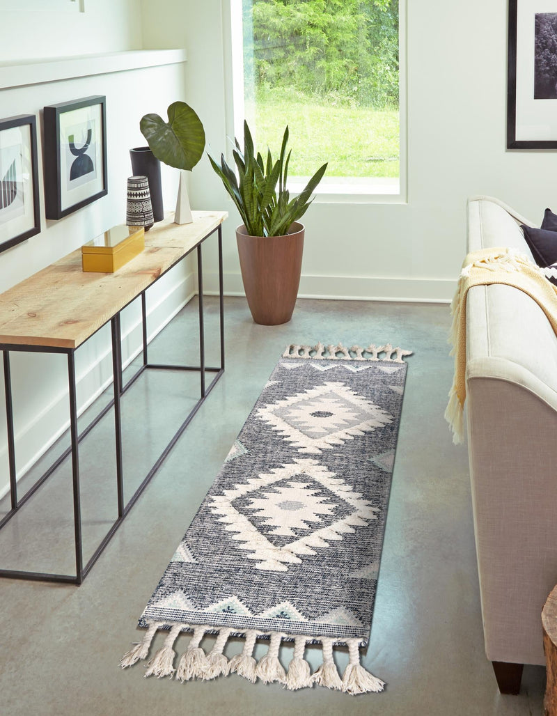 Sedona Sands Collection Area Rug - Canyon Runner Dark Blue lifestyle 152