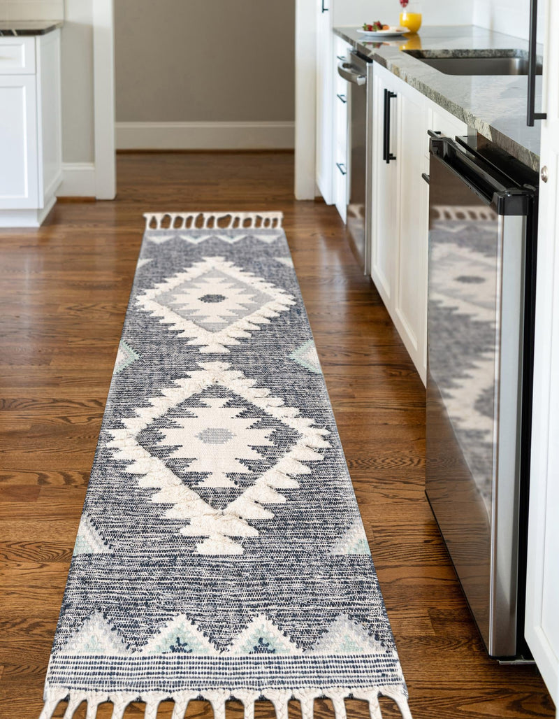 Sedona Sands Collection Area Rug - Canyon Runner Dark Blue lifestyle 158