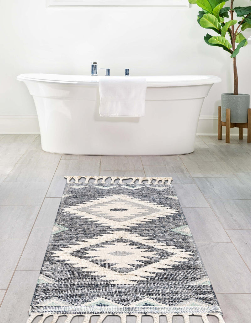 Sedona Sands Collection Area Rug - Canyon Runner Dark Blue lifestyle 176