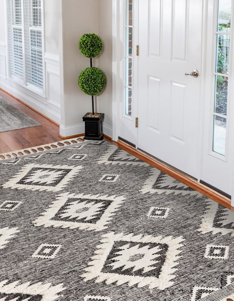 Sedona Sands Collection Area Rug - Canyon Rectangle Charcoal lifestyle 27