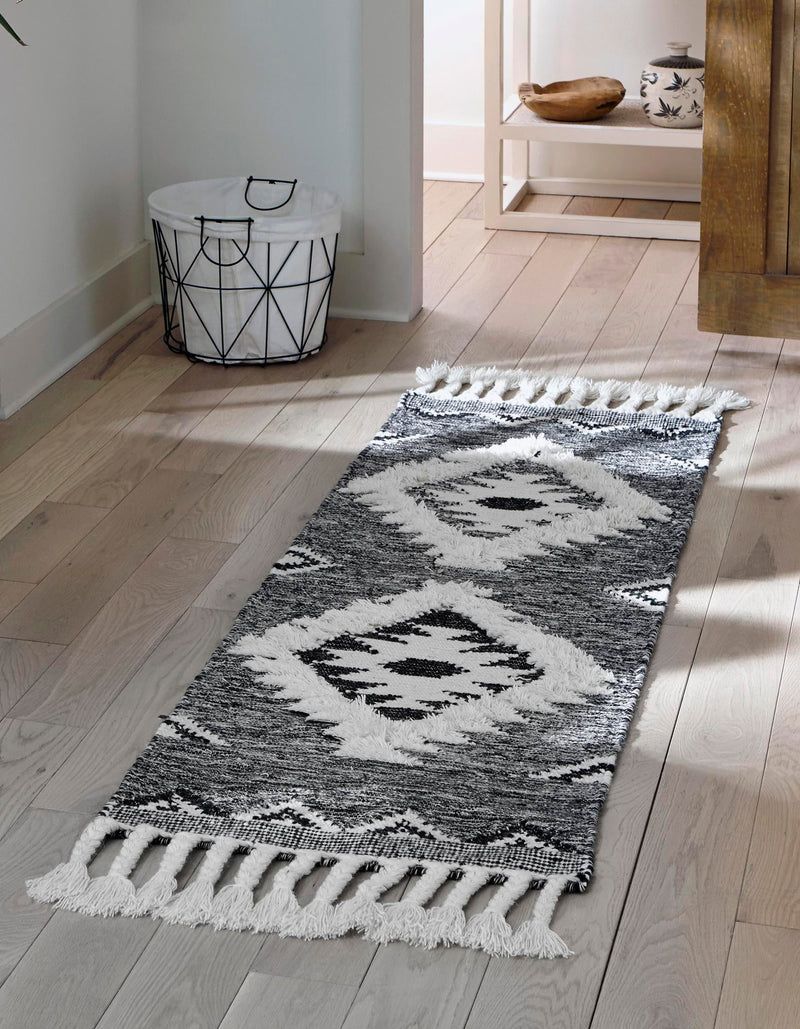 Sedona Sands Collection Area Rug - Canyon Runner Charcoal lifestyle 123
