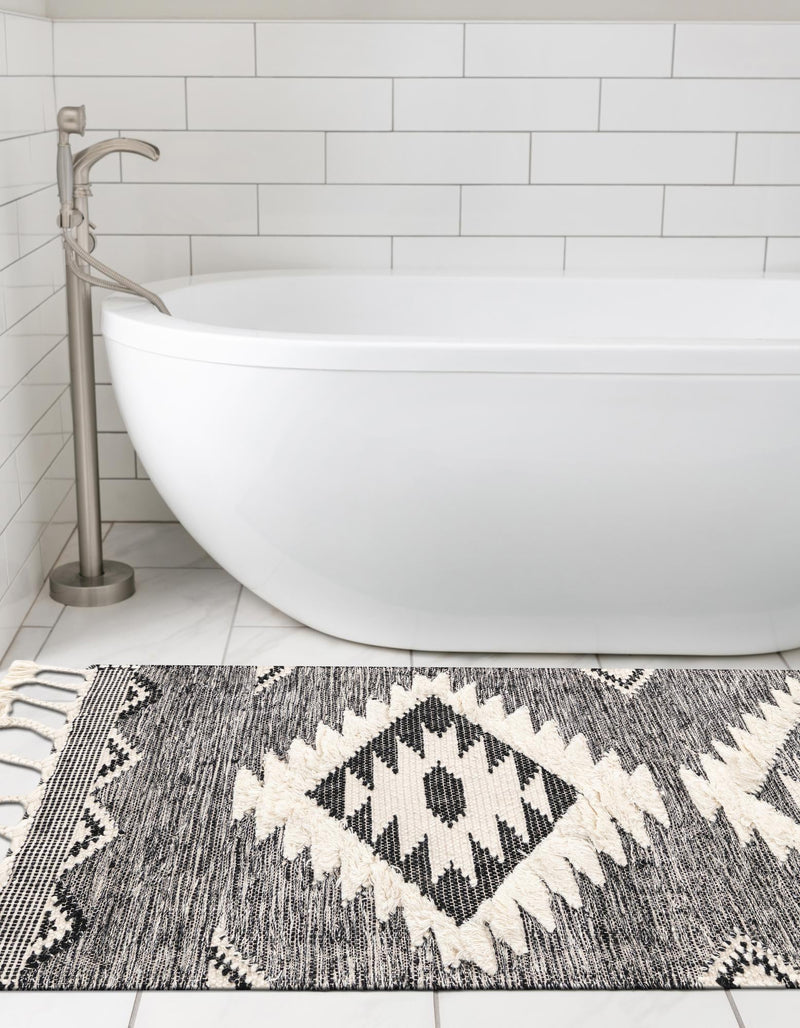 Sedona Sands Collection Area Rug - Canyon Runner Charcoal lifestyle 153