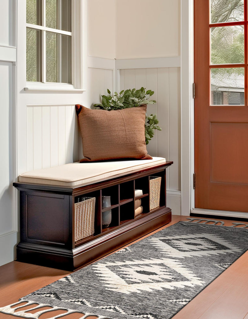 Sedona Sands Collection Area Rug - Canyon Runner Charcoal lifestyle 159