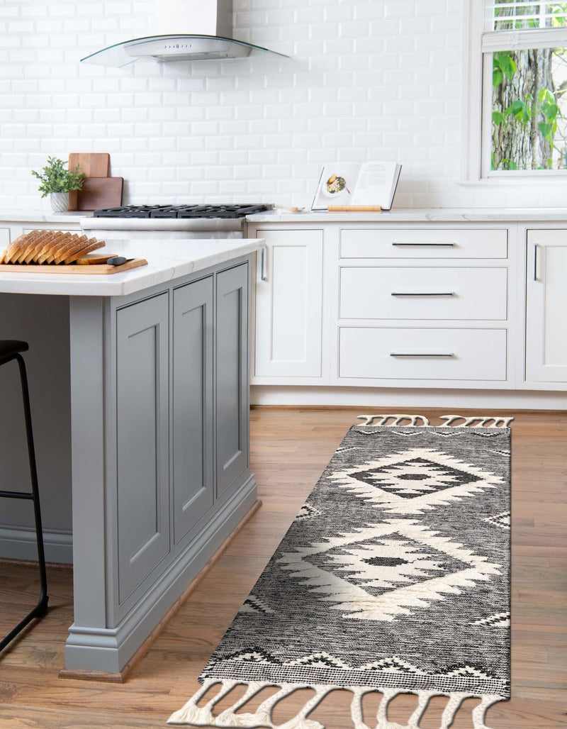 Sedona Sands Collection Area Rug - Canyon Runner Charcoal lifestyle 177