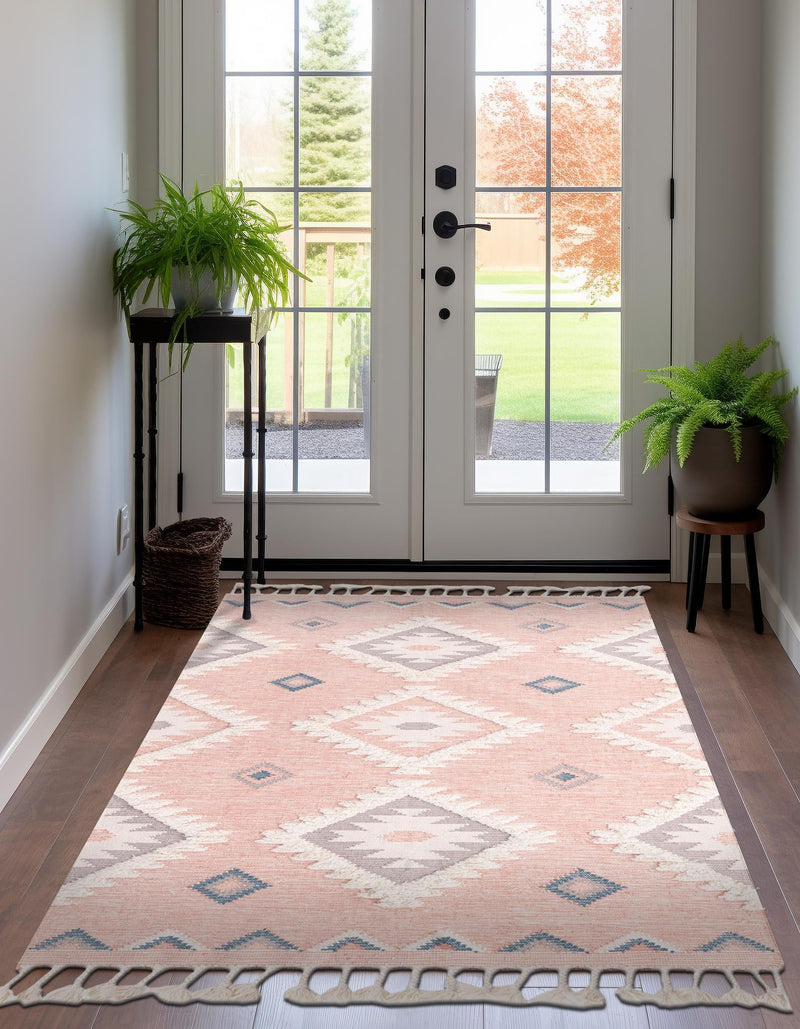 Sedona Sands Collection Area Rug - Canyon Rectangle Pink lifestyle 13