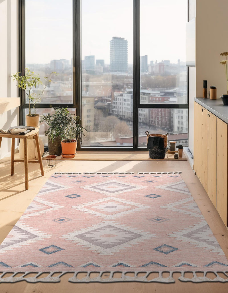 Sedona Sands Collection Area Rug - Canyon Rectangle Pink lifestyle 25
