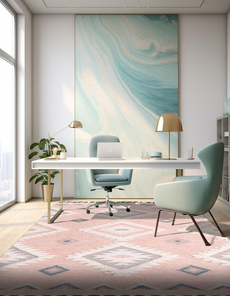 Sedona Sands Collection Area Rug - Canyon Rectangle Pink lifestyle 37