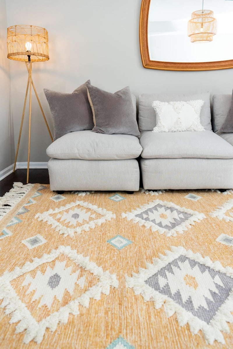 Sedona Sands Collection Area Rug - Canyon Rectangle Gold lifestyle 69