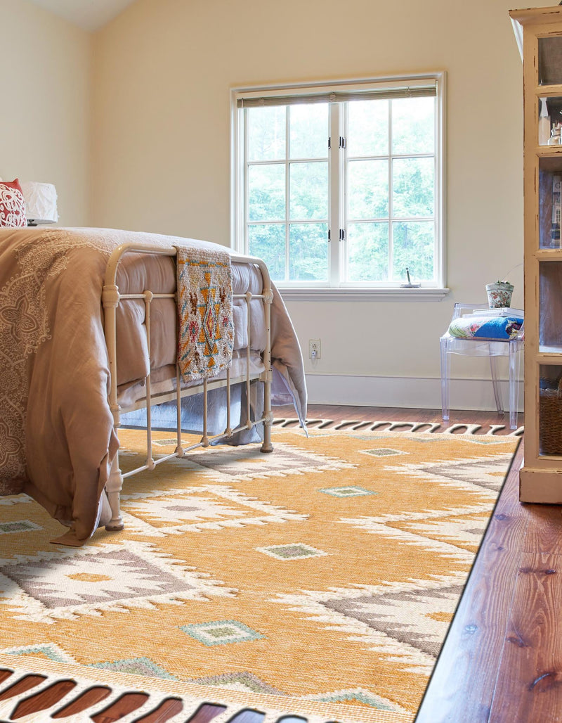 Sedona Sands Collection Area Rug - Canyon Rectangle Gold lifestyle 22