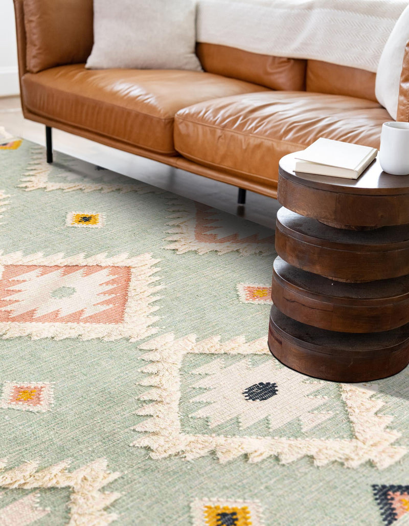 Sedona Sands Collection Area Rug - Canyon Rectangle Light Aqua lifestyle 35