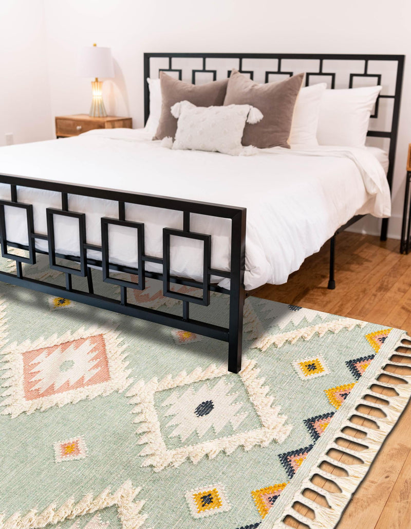 Sedona Sands Collection Area Rug - Canyon Rectangle Light Aqua lifestyle 47