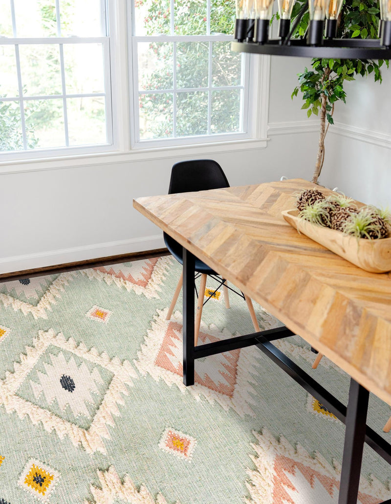 Sedona Sands Collection Area Rug - Canyon Rectangle Light Aqua lifestyle 59
