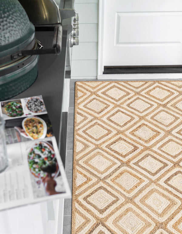 Woven Seaside Jute Collection Area Rug - Marina Rectangle Natural lifestyle 21