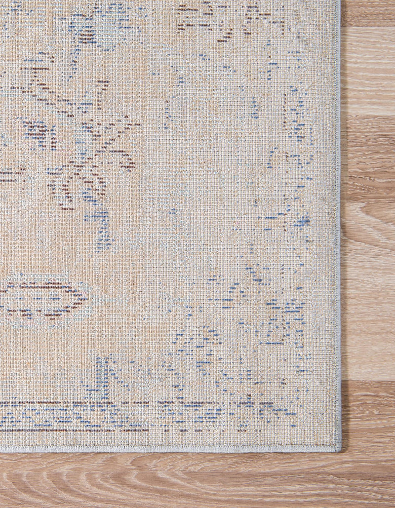 Charleston Elegance Collection Area Rug - Edisto Square Light Blue lifestyle 24