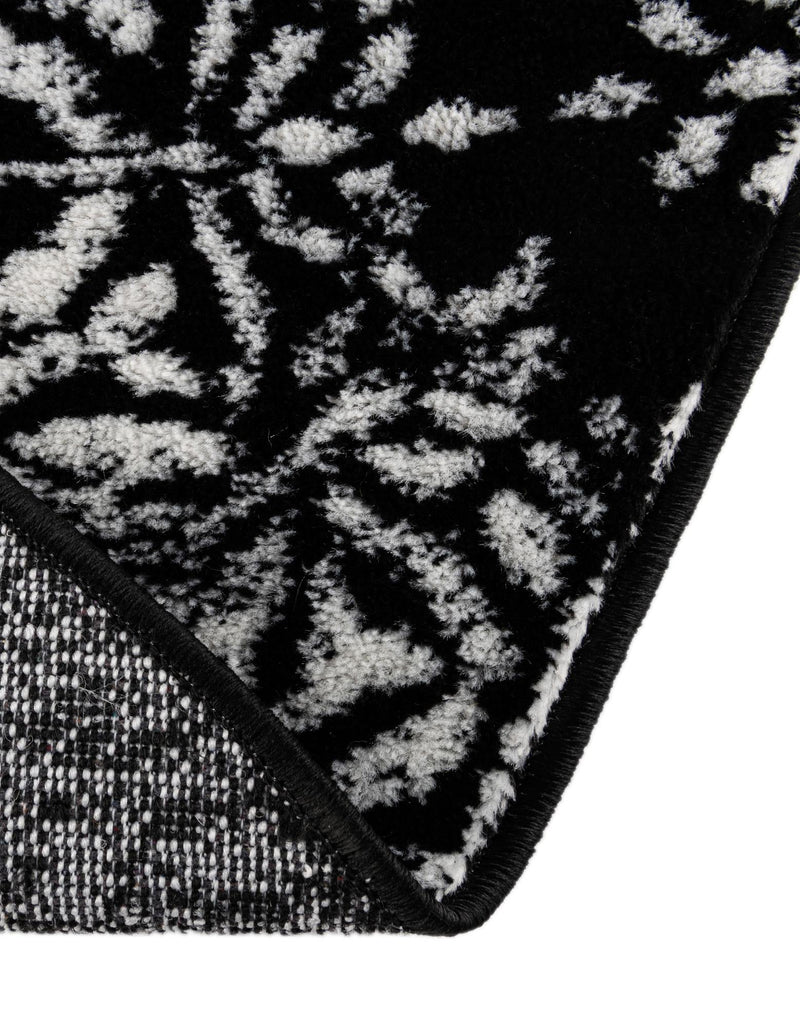 Riviera Elegance Collection Area Rug - Monaco (Black) Round Black lifestyle 23