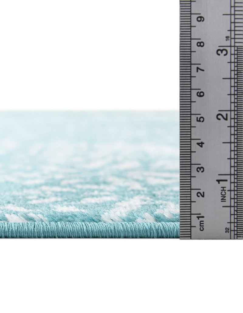 Riviera Elegance Collection Area Rug - Monaco (Turquoise) Round Turquoise lifestyle 29