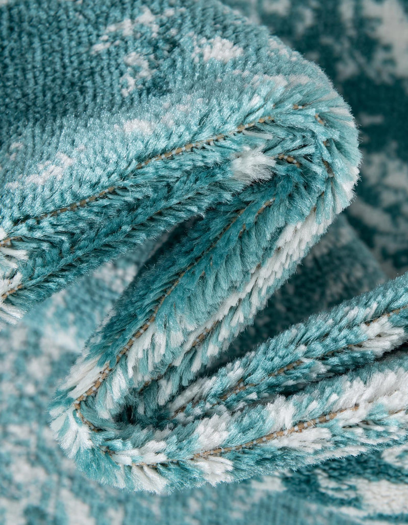 Riviera Elegance Collection Area Rug - Monaco (Turquoise) Round Turquoise lifestyle 35