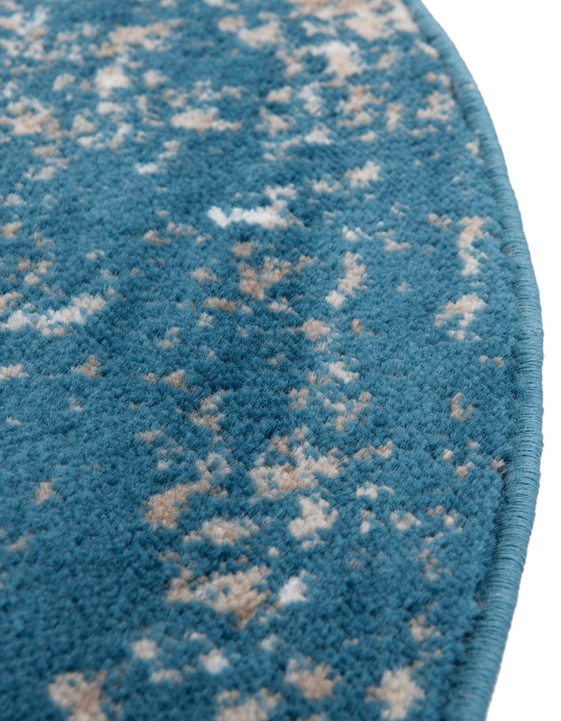 Riviera Elegance Collection Area Rug - Antibes (Blue) Round Blue lifestyle 19