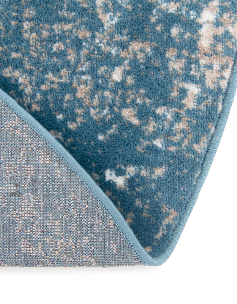 Riviera Elegance Collection Area Rug - Antibes (Blue) Round Blue lifestyle 25