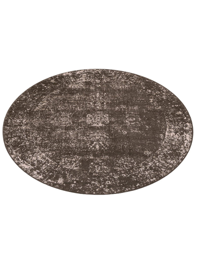 Riviera Elegance Collection Area Rug - Antibes (Brown) Round Brown lifestyle 61