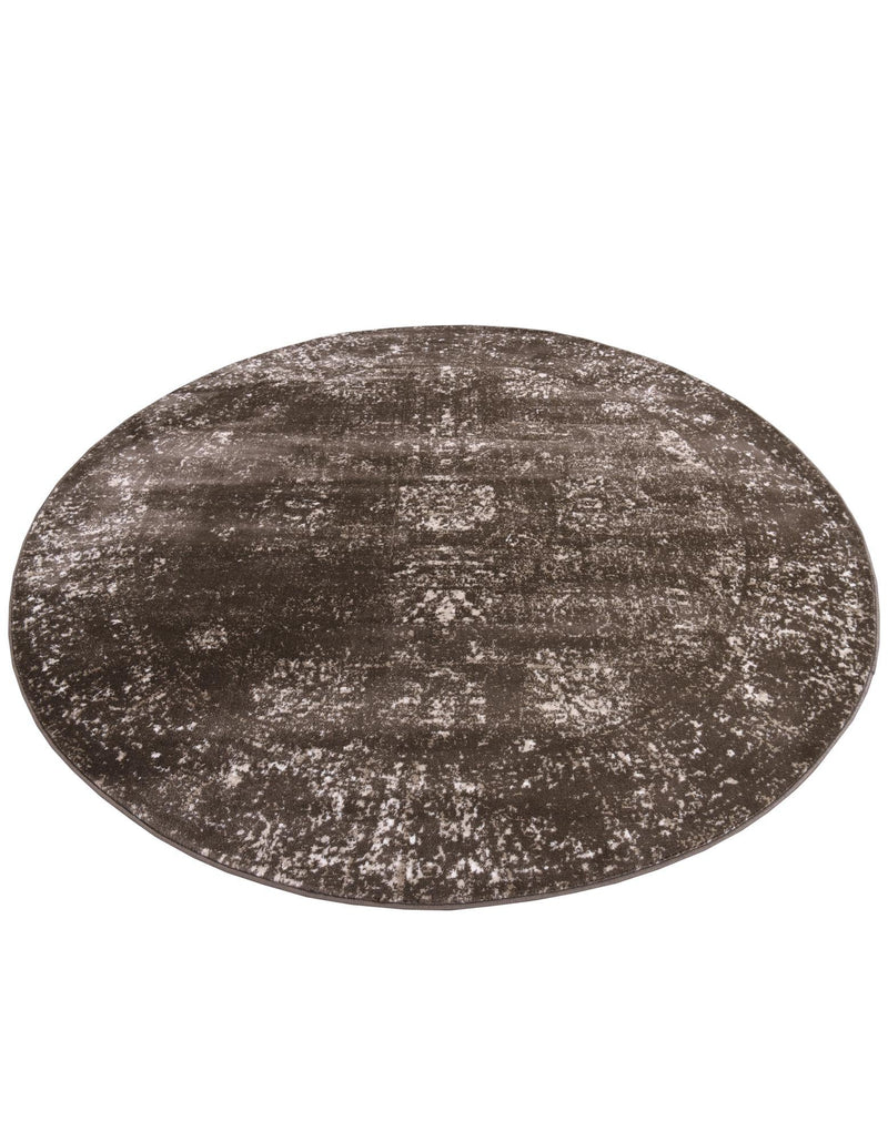 Riviera Elegance Collection Area Rug - Antibes (Brown) Round Brown lifestyle 64