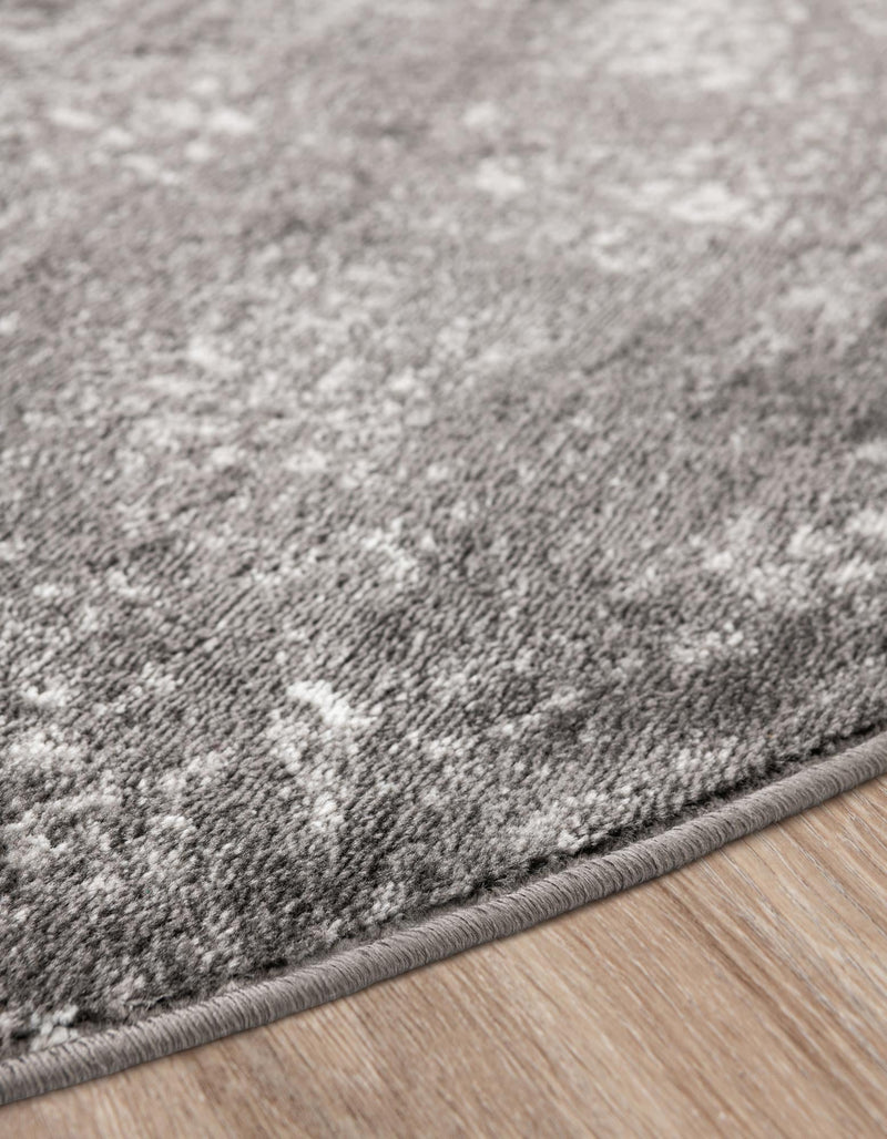 Riviera Elegance Collection Area Rug - Antibes (Dark Gray) Round Dark Gray lifestyle 40
