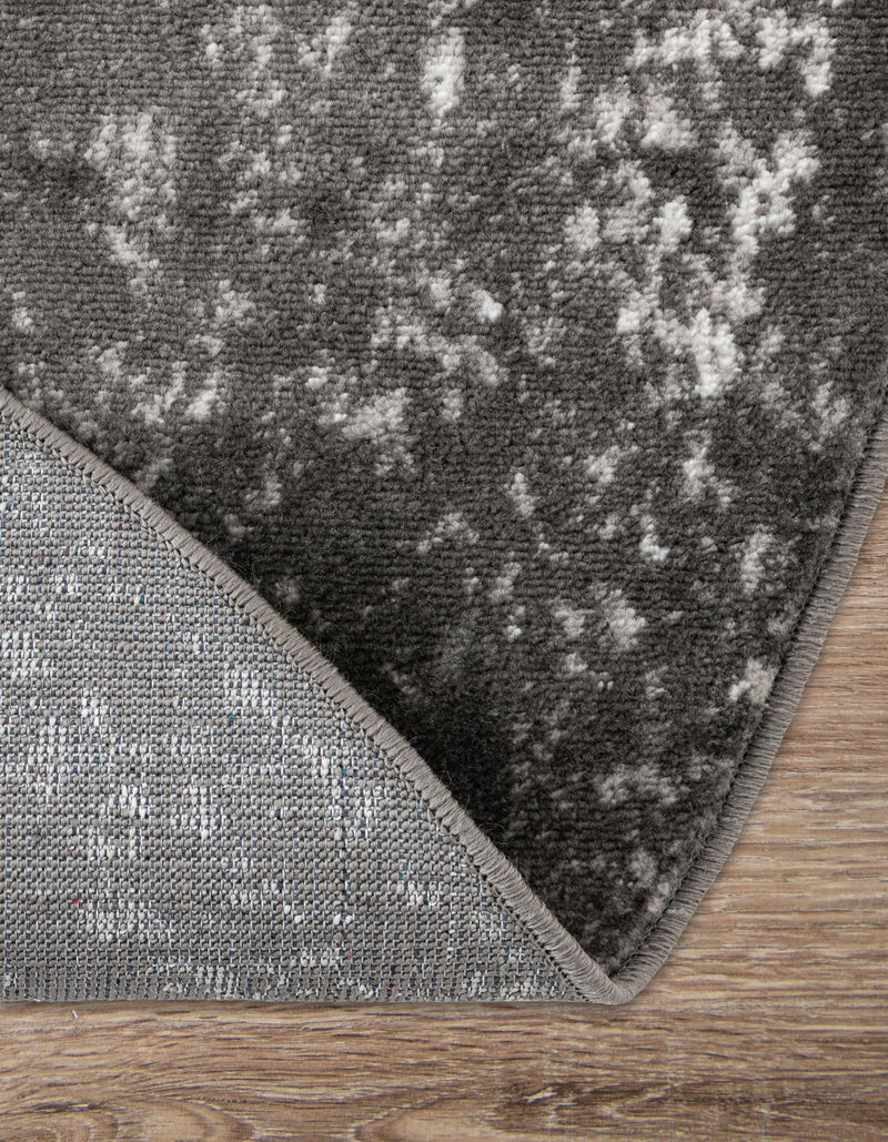 Riviera Elegance Collection Area Rug - Antibes (Dark Gray) Round Dark Gray lifestyle 41