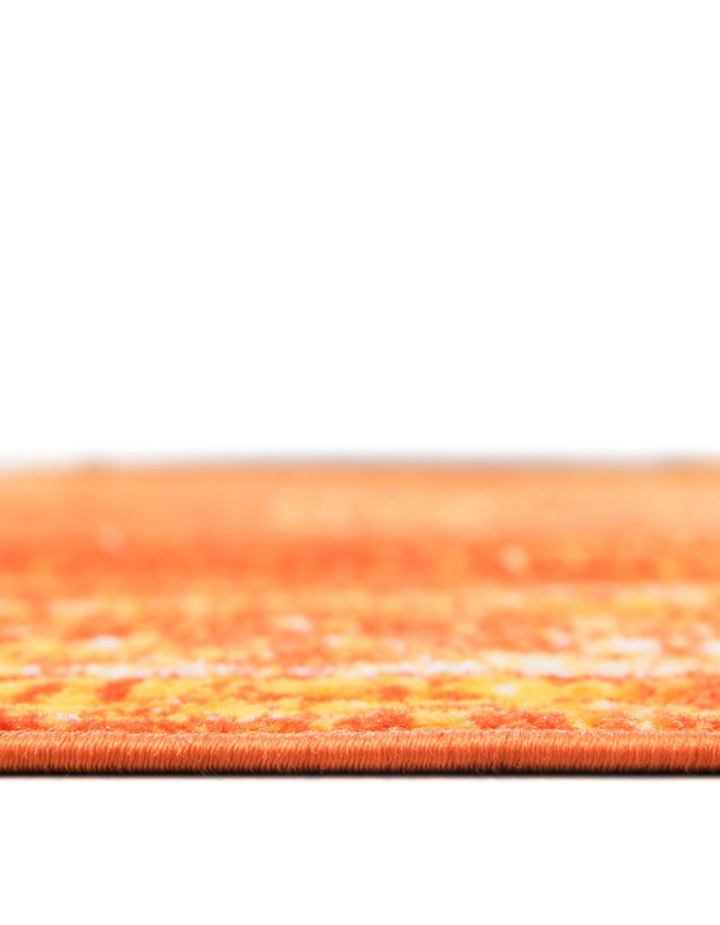 Riviera Elegance Collection Area Rug - Antibes (Orange) Round Orange lifestyle 26