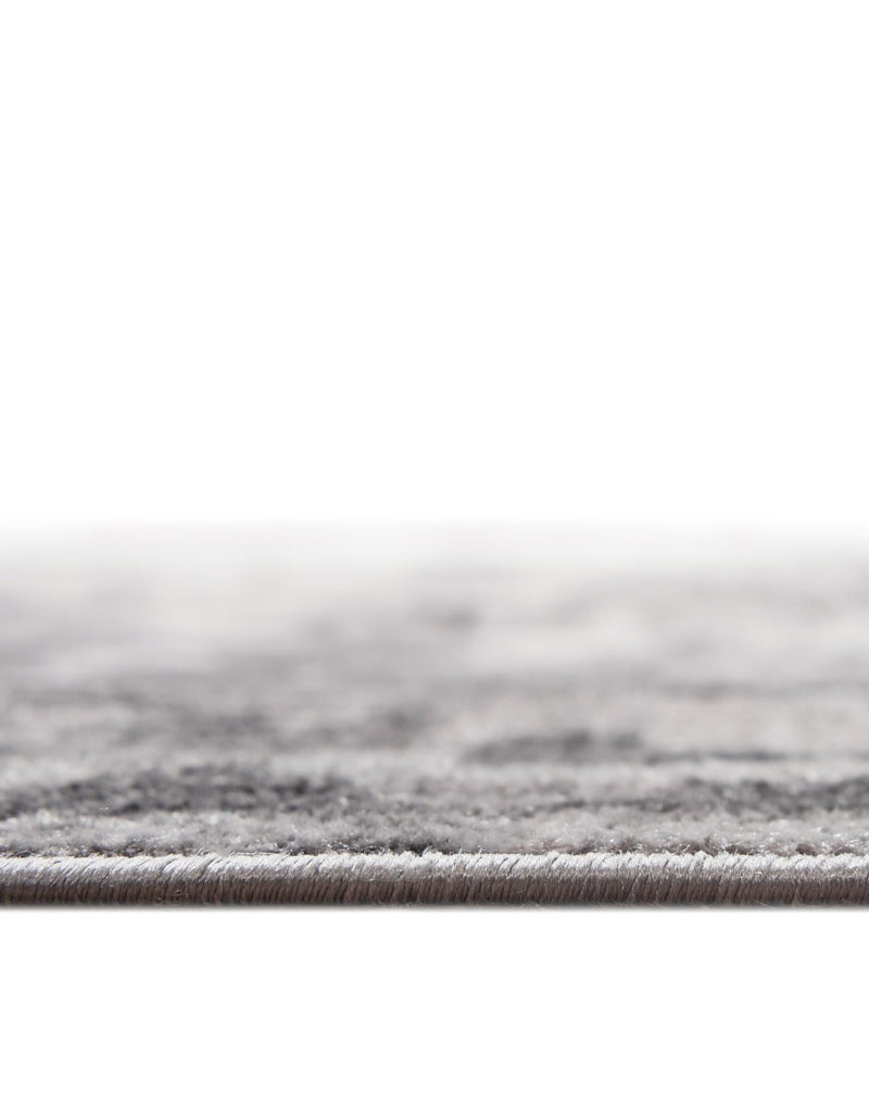 Riviera Elegance Collection Area Rug - Vence Round Dark Gray lifestyle 20
