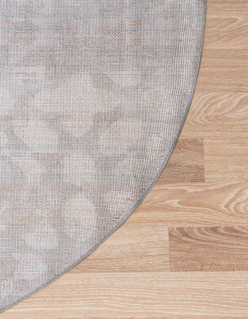 Riviera Elegance Collection Area Rug - Vence Round Dark Gray lifestyle 24